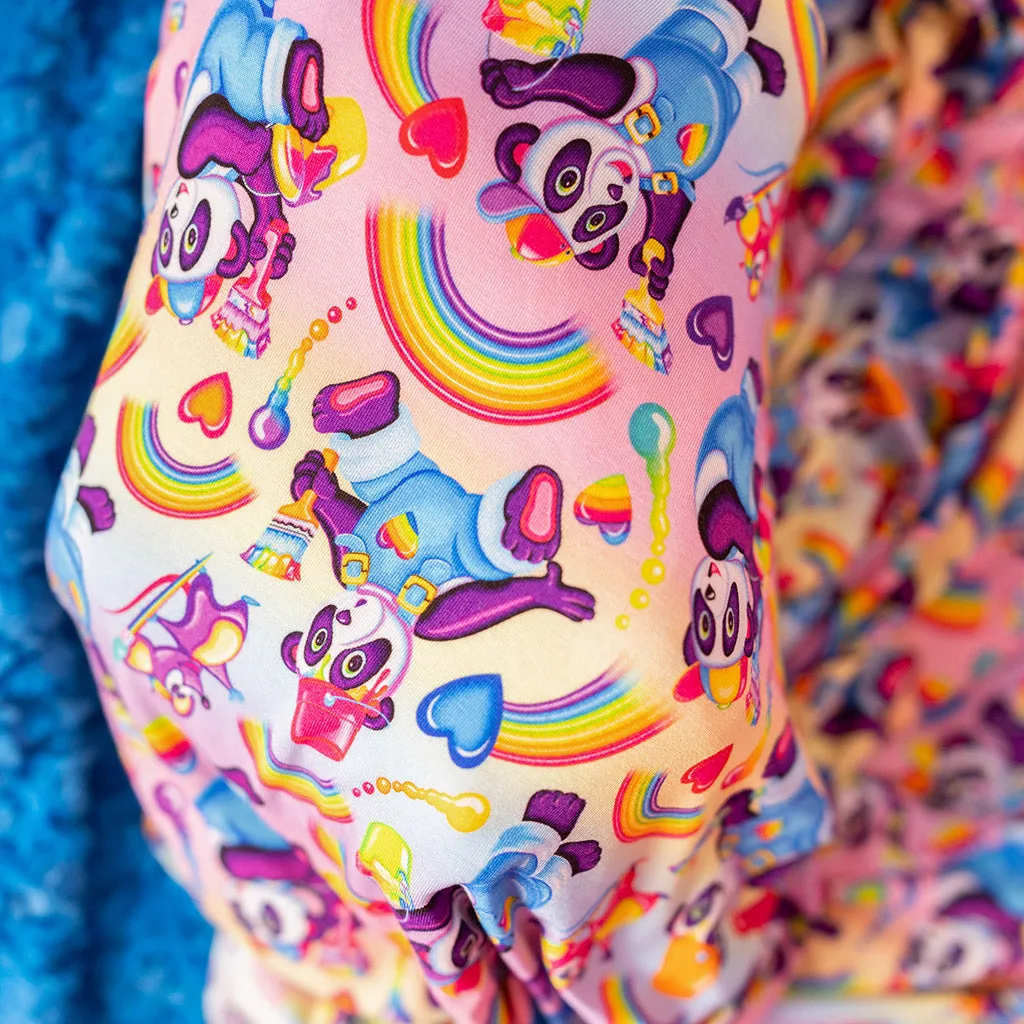 Lisa Frank® Panda Painter Swaddle Beanie Set