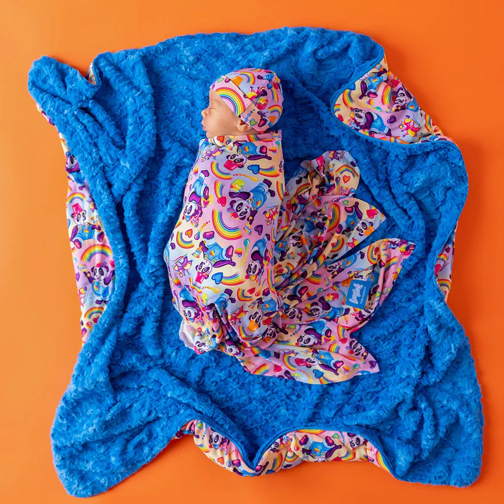 Lisa Frank® Panda Painter Swaddle Beanie Set