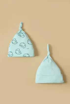 Little Elephant-Set of 2 Knotted Caps