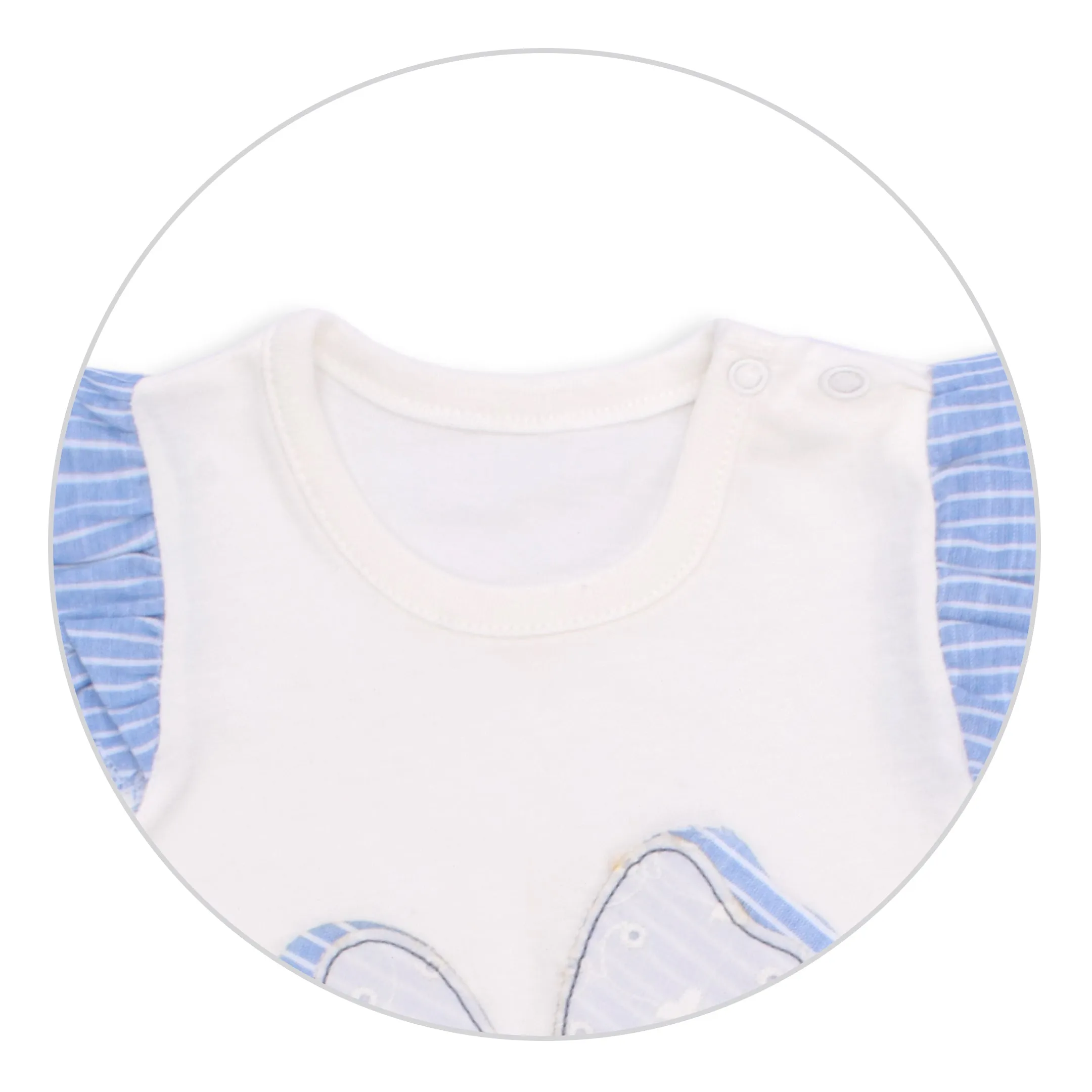 Little Sparks Baby Romper Flower Blue & White