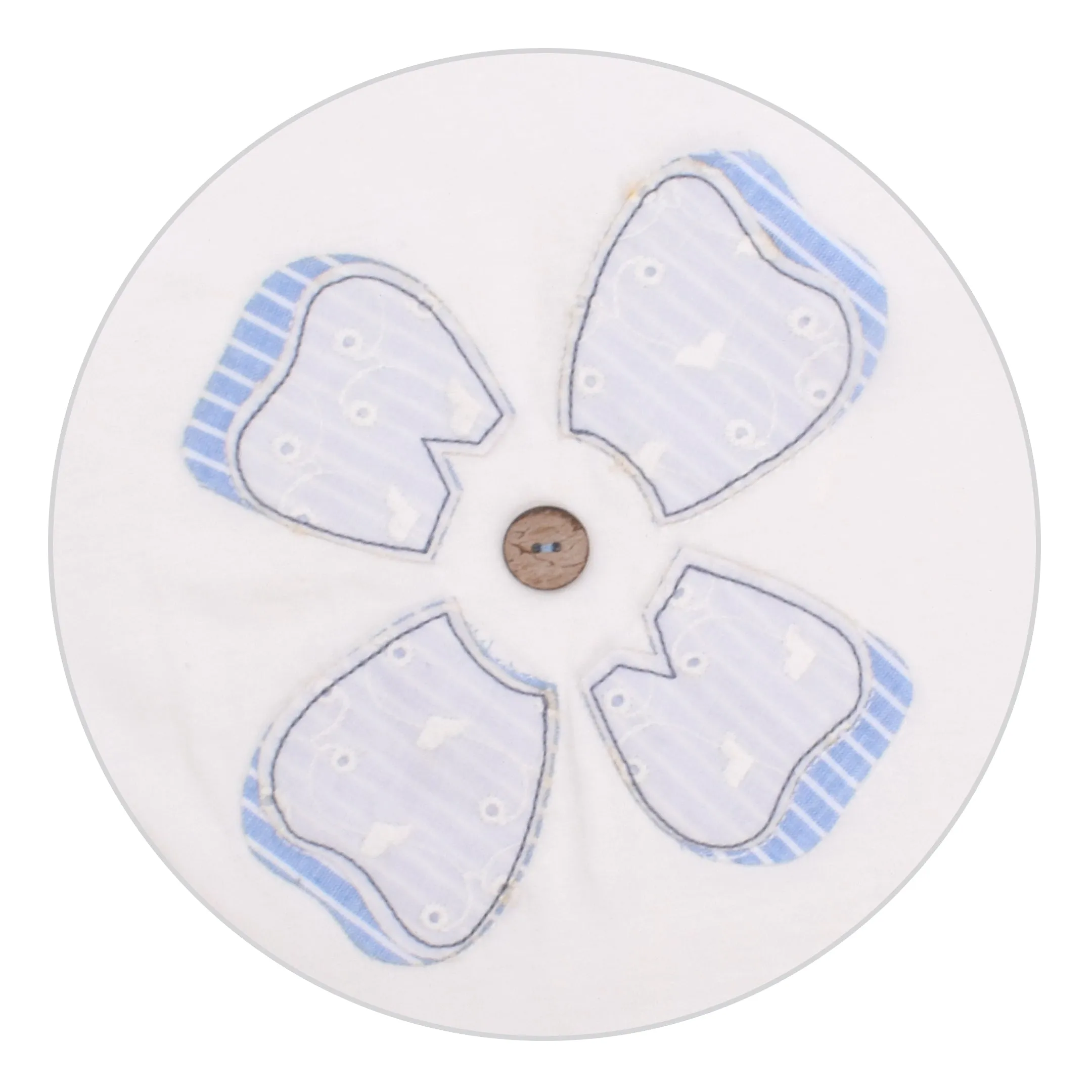 Little Sparks Baby Romper Flower Blue & White