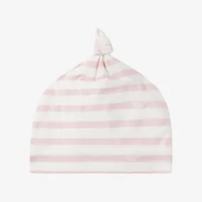 Logo Striped Hat - White-pink