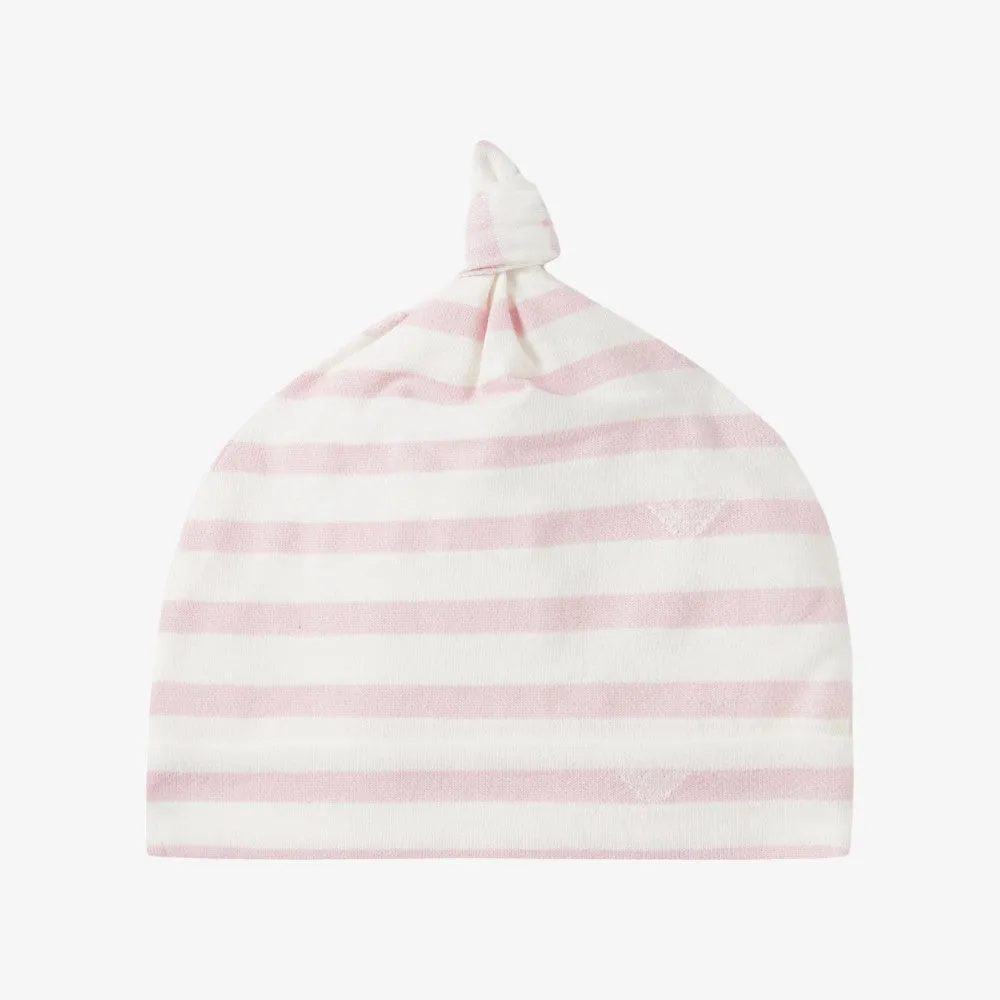 Logo Striped Hat - White-pink