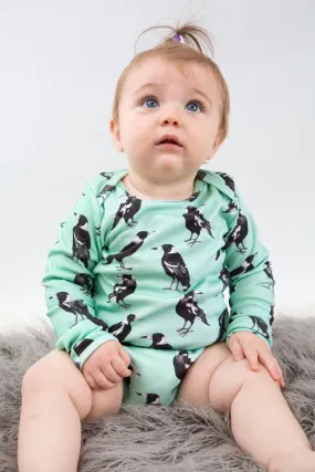 Magpie | Organic Cotton Bodysuit | Long Sleeve |  Size 000 - 1