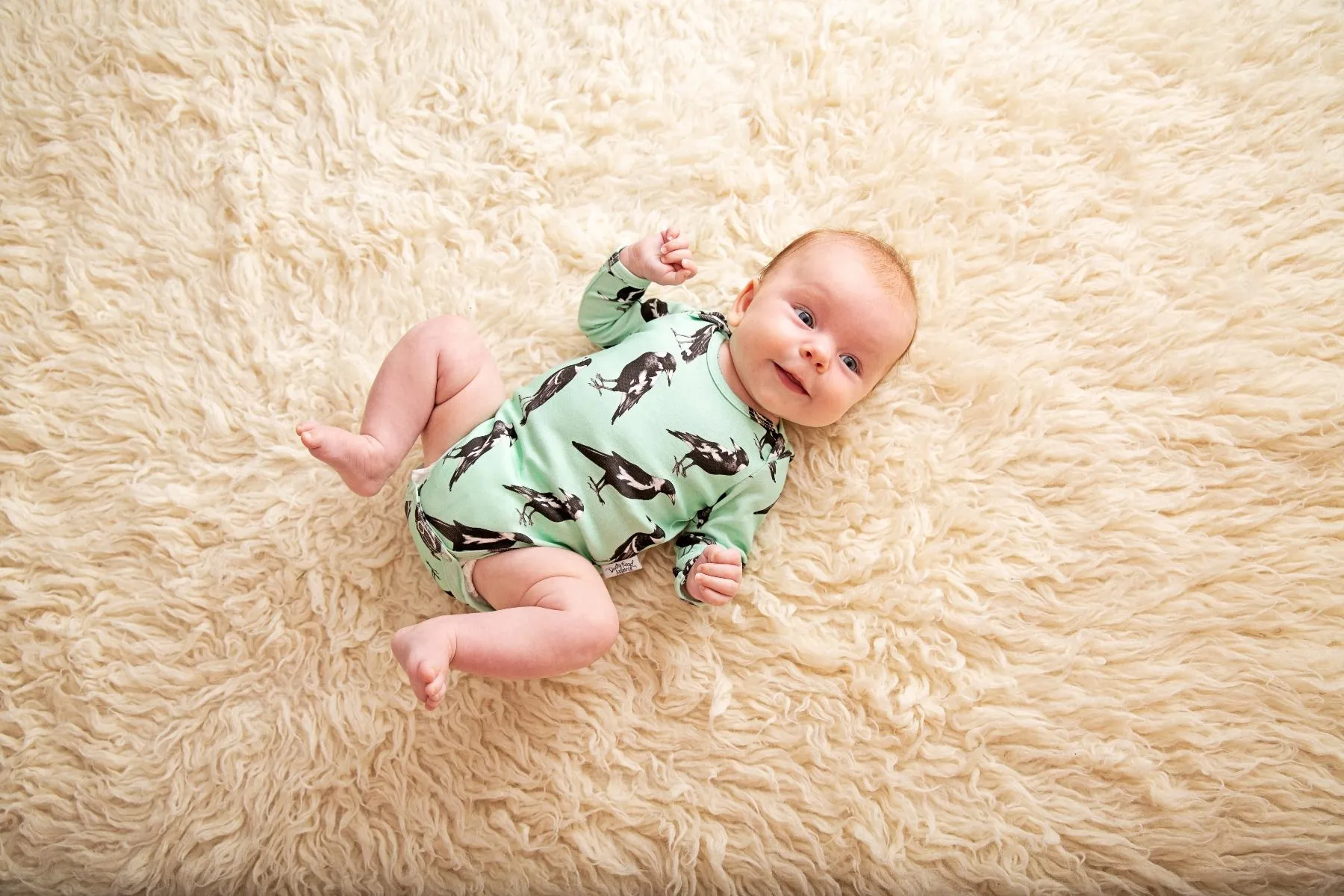 Magpie | Organic Cotton Bodysuit | Long Sleeve |  Size 000 - 1