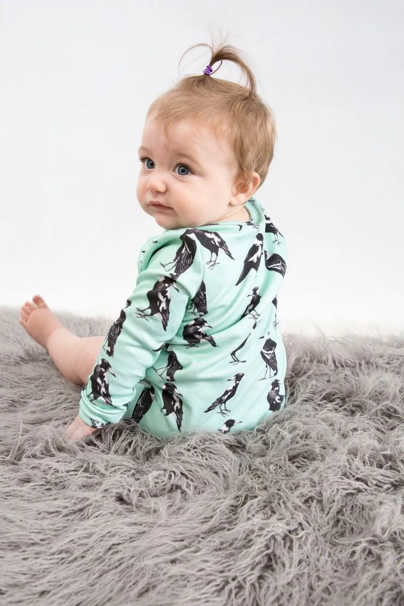 Magpie | Organic Cotton Bodysuit | Long Sleeve |  Size 000 - 1
