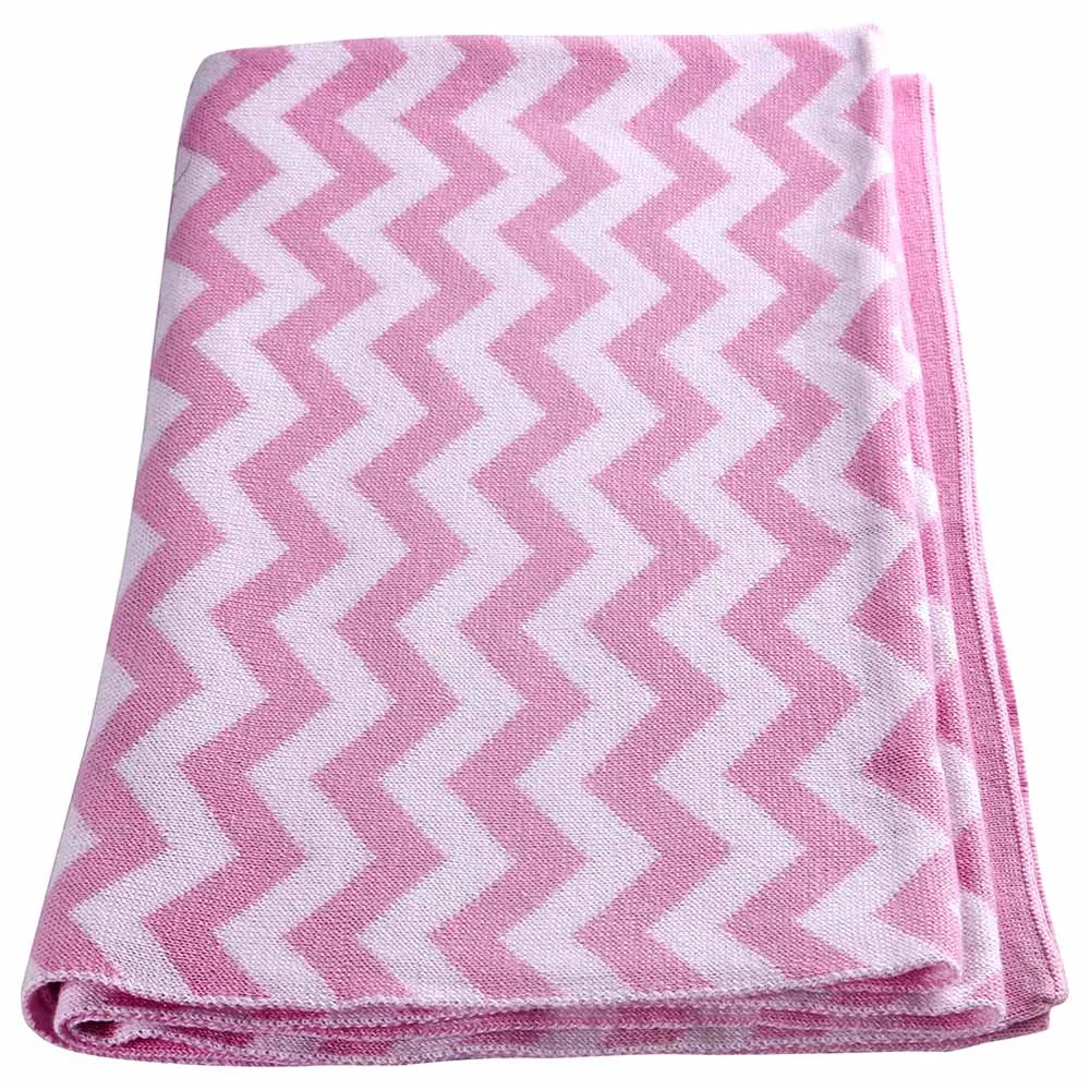 Moon Soft Stretchy Knitted Cotton Swaddle 70x90cm (Pink)