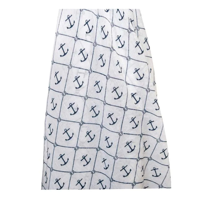 Navy Anchor Muslin Wrap