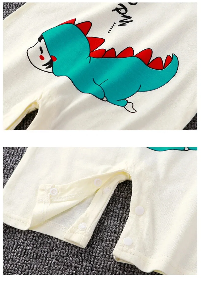 Newborn Baby Clothes Summer Short Sleeve Rompers Infant Boys Girls Cartoon Cotton Jumpsuit Toddler Newborns