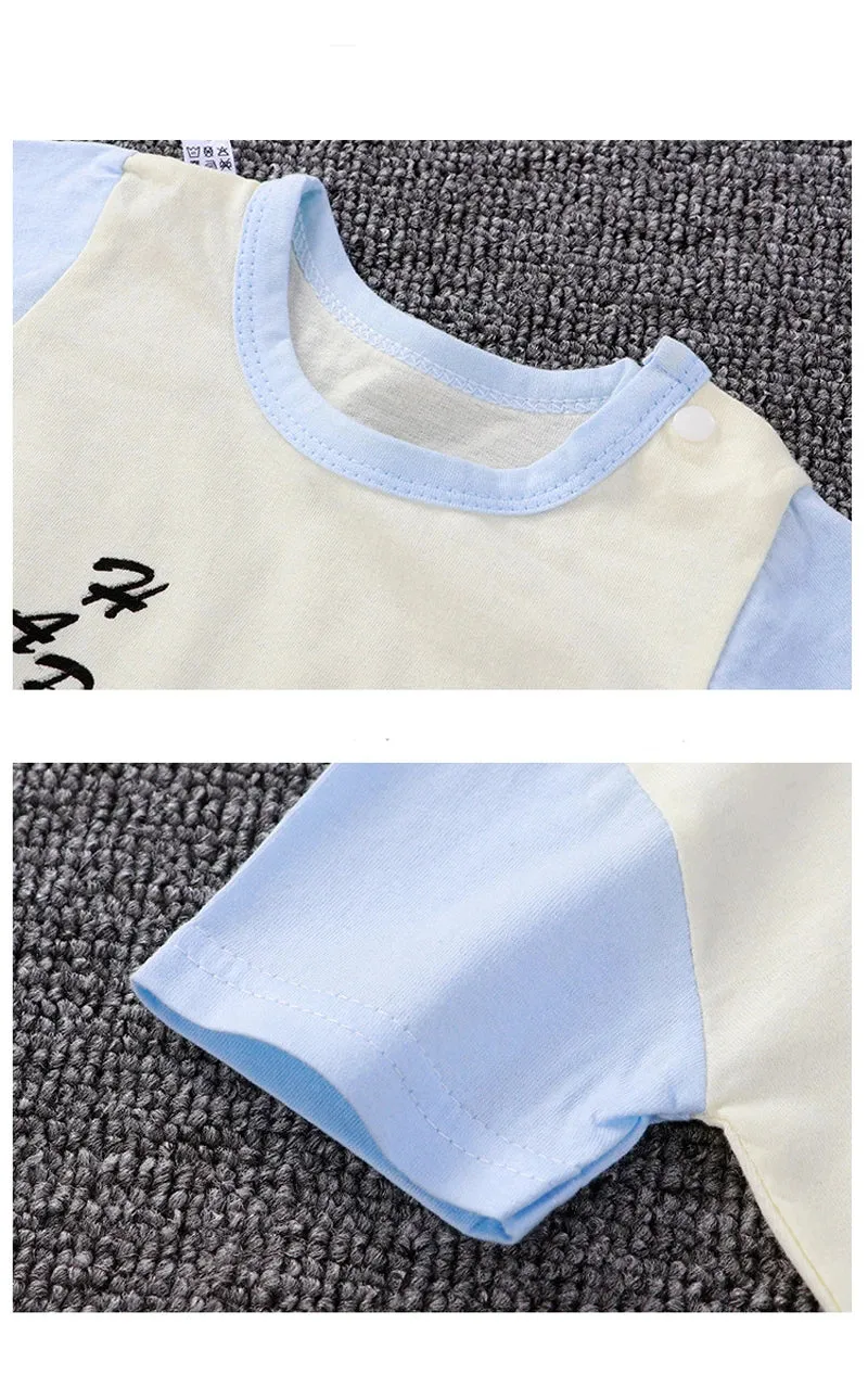 Newborn Baby Clothes Summer Short Sleeve Rompers Infant Boys Girls Cartoon Cotton Jumpsuit Toddler Newborns