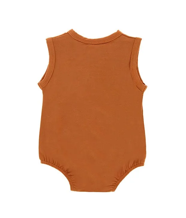Ollie Bamboo Fibre Sleeveless Baby Onesie