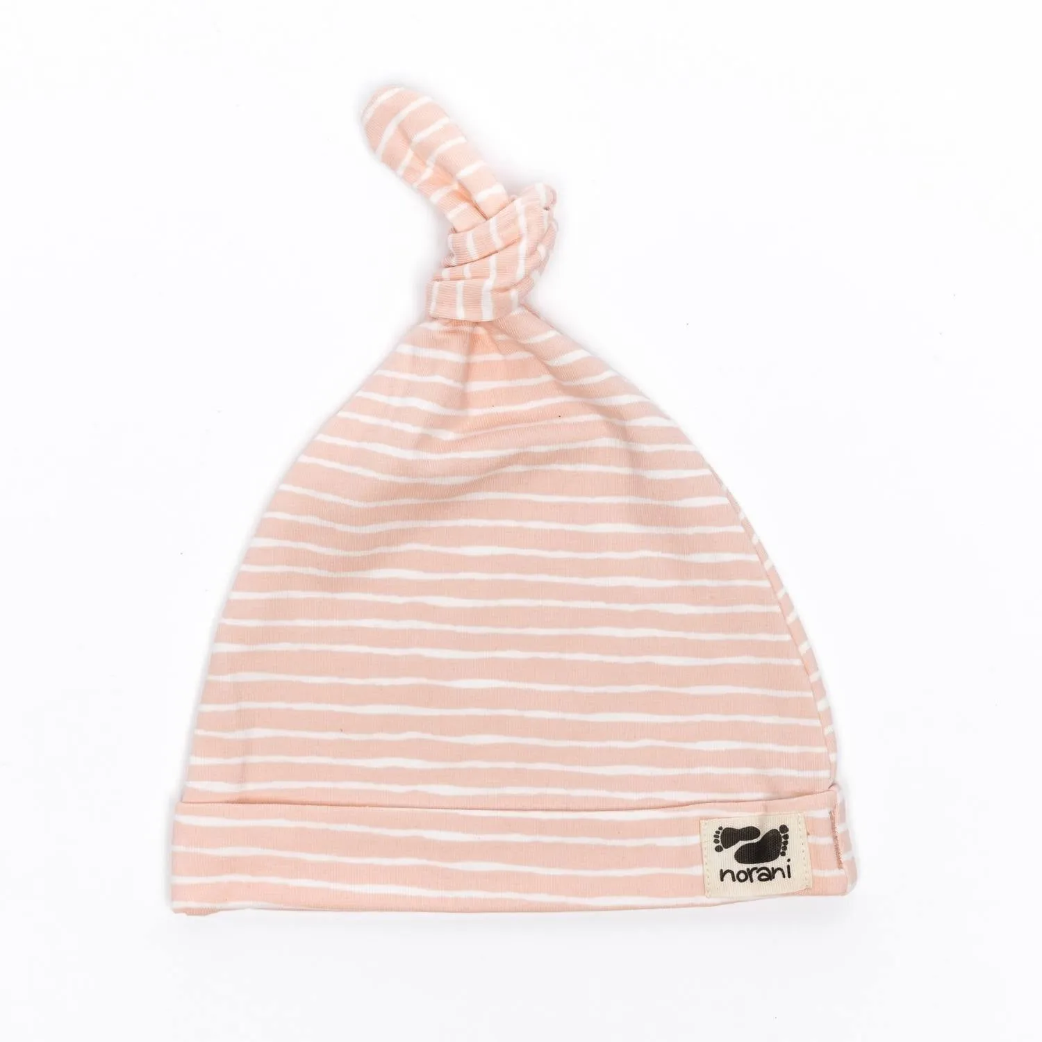 Organic Baby Beanie - Pink Stripes