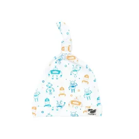 Organic Baby Beanie - Robots