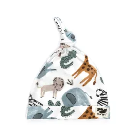 Organic Baby Beanie - Safari Animals