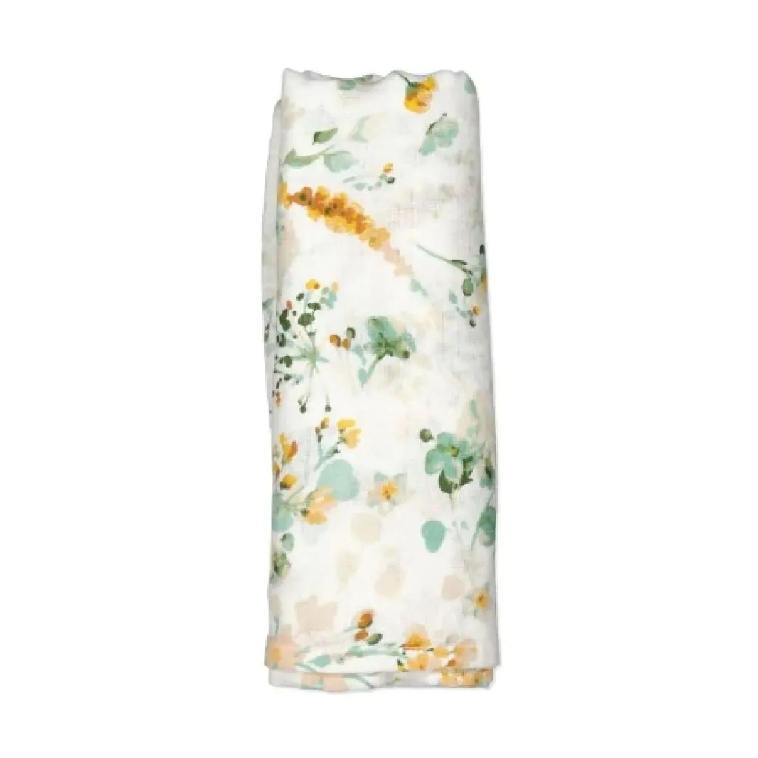 Organic Cotton Muslin Wrap - Spring Melody