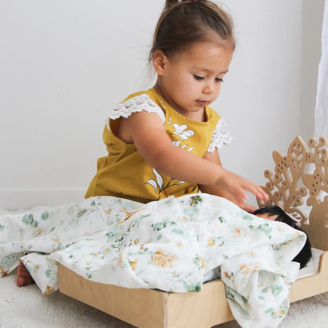 Organic Cotton Muslin Wrap - Spring Melody