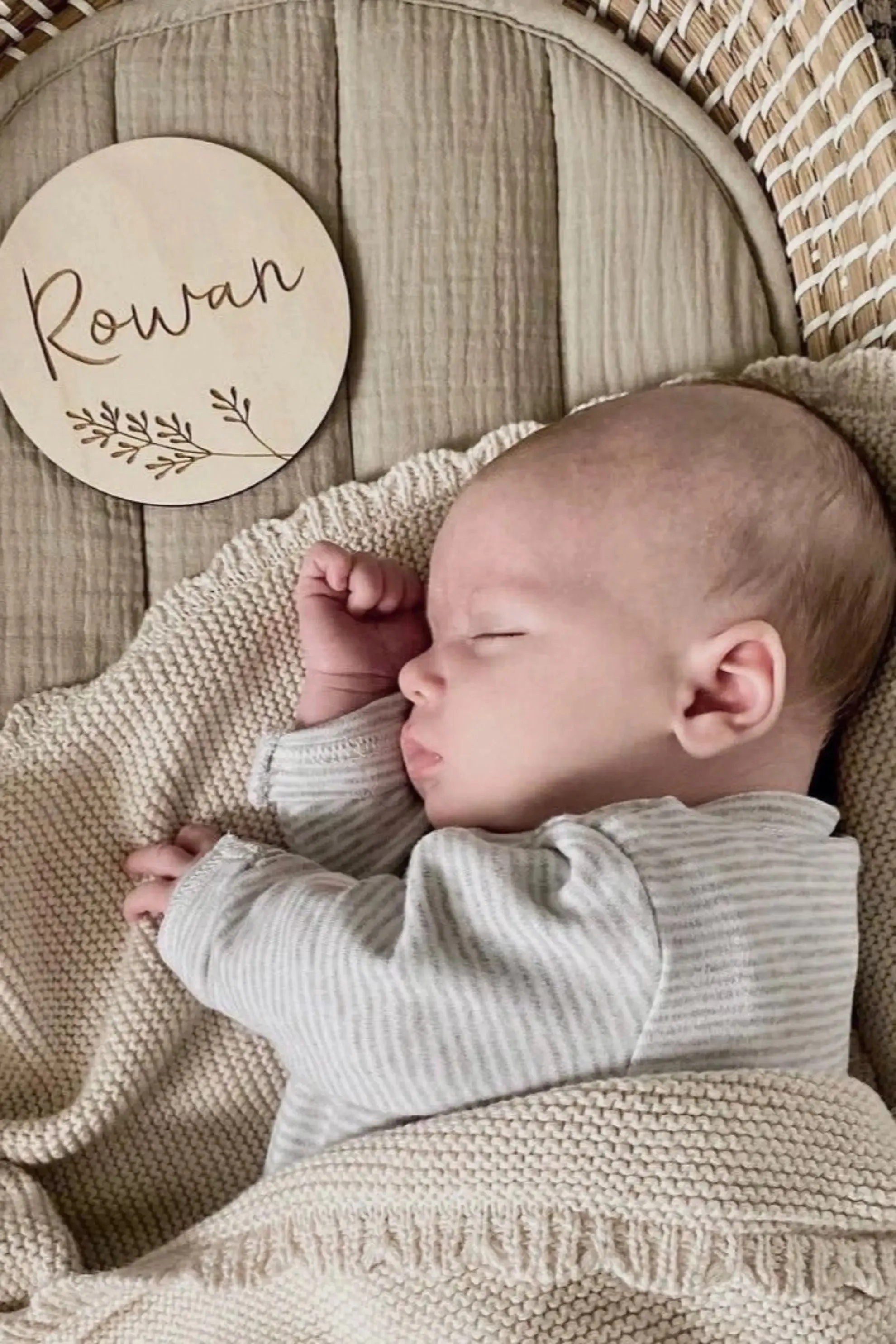 Organic Cotton Scallop Knit Baby Blanket - Oat