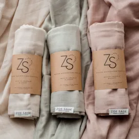 Organic Muslin Swaddle Wrap - 3 Pack Bundle