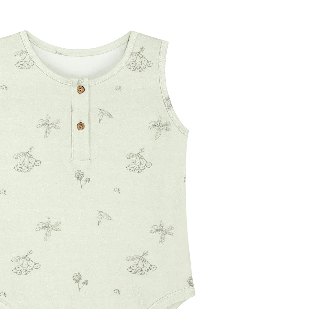 Organic Sleeveless Onesies For Babies - Bacca Mint