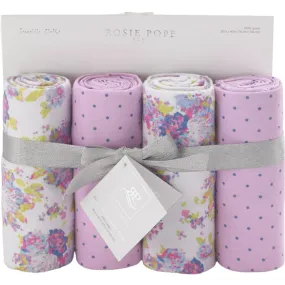 Pack of four Lavender Swaddle Cloths