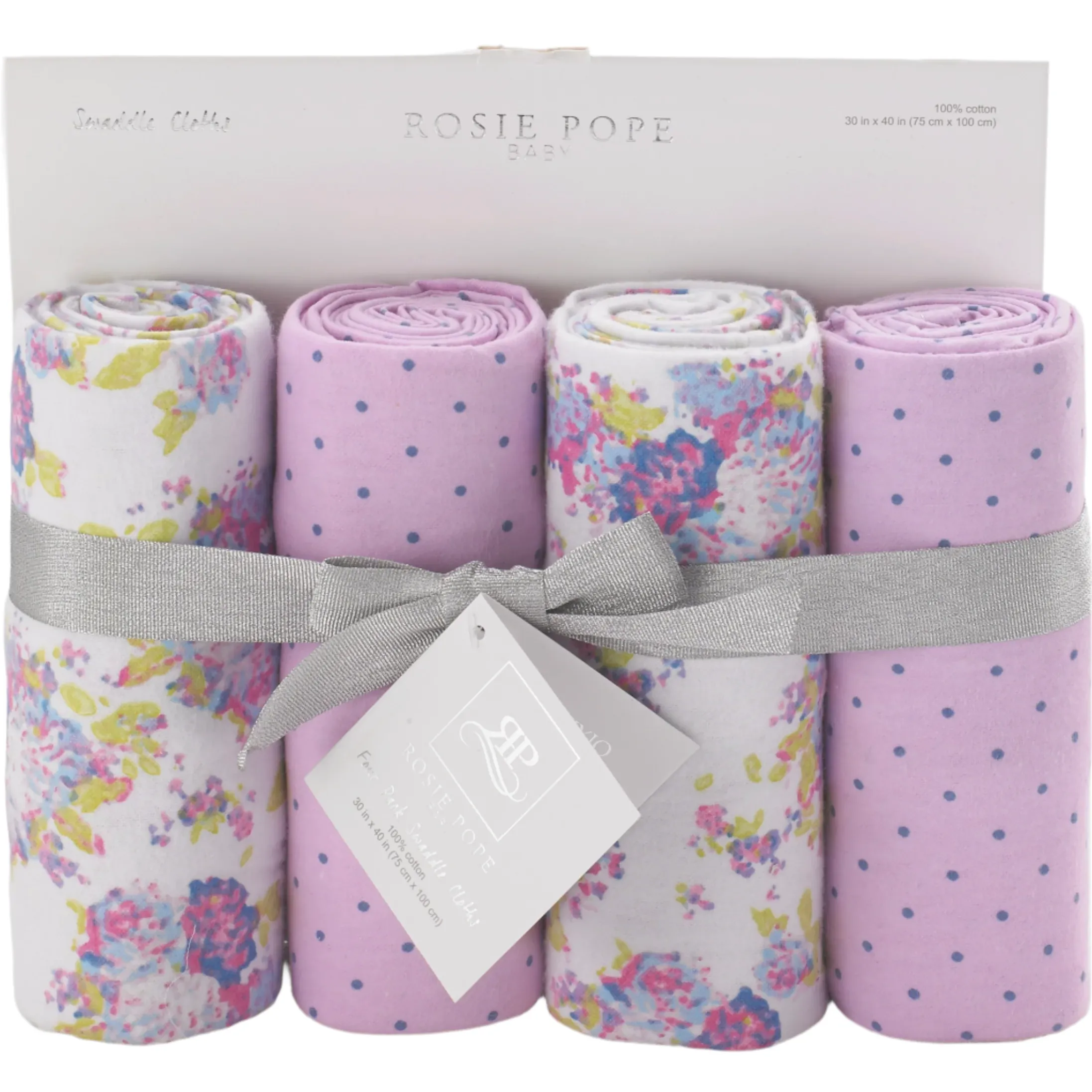 Pack of four Lavender Swaddle Cloths