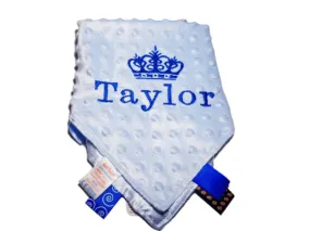 PERSONALISED tag Blankie comforter - Blue