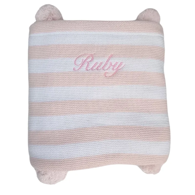 Pre Personalised Knitted Baby Blankets