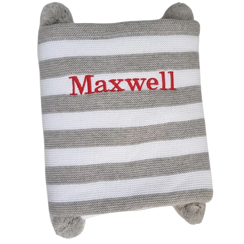 Pre Personalised Knitted Baby Blankets