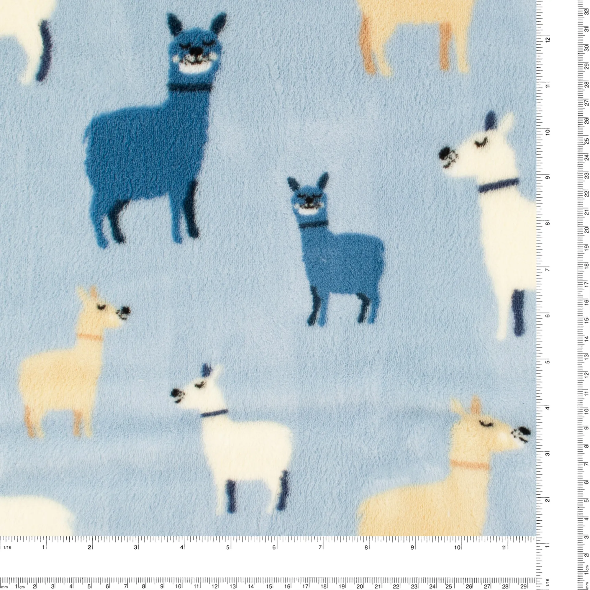 Printed Fleece - CORAL - 008 - Blue