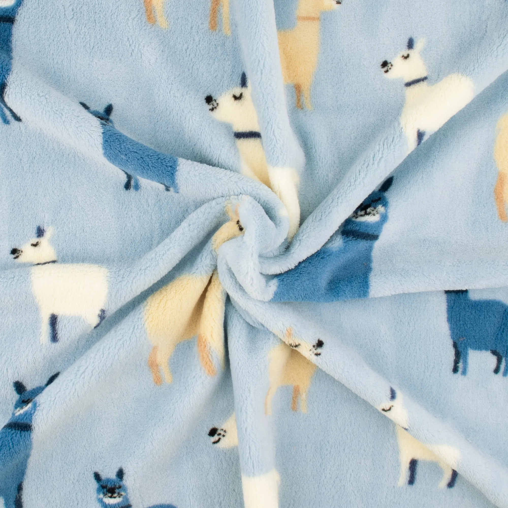 Printed Fleece - CORAL - 008 - Blue