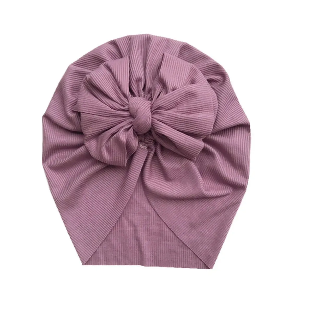 Ribbed Baby Bow Turban