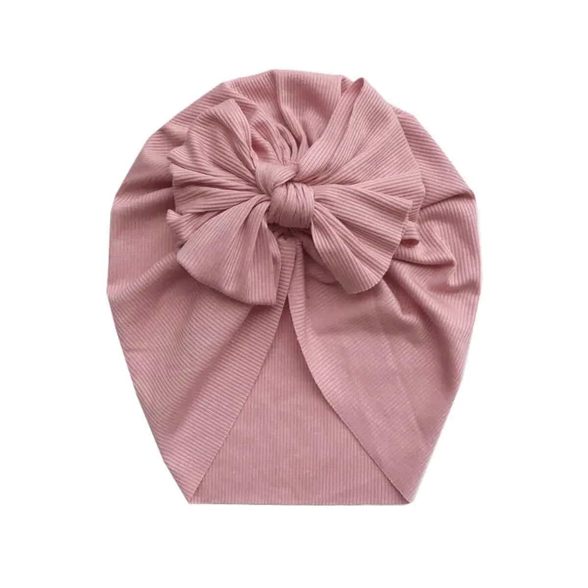 Ribbed Baby Bow Turban