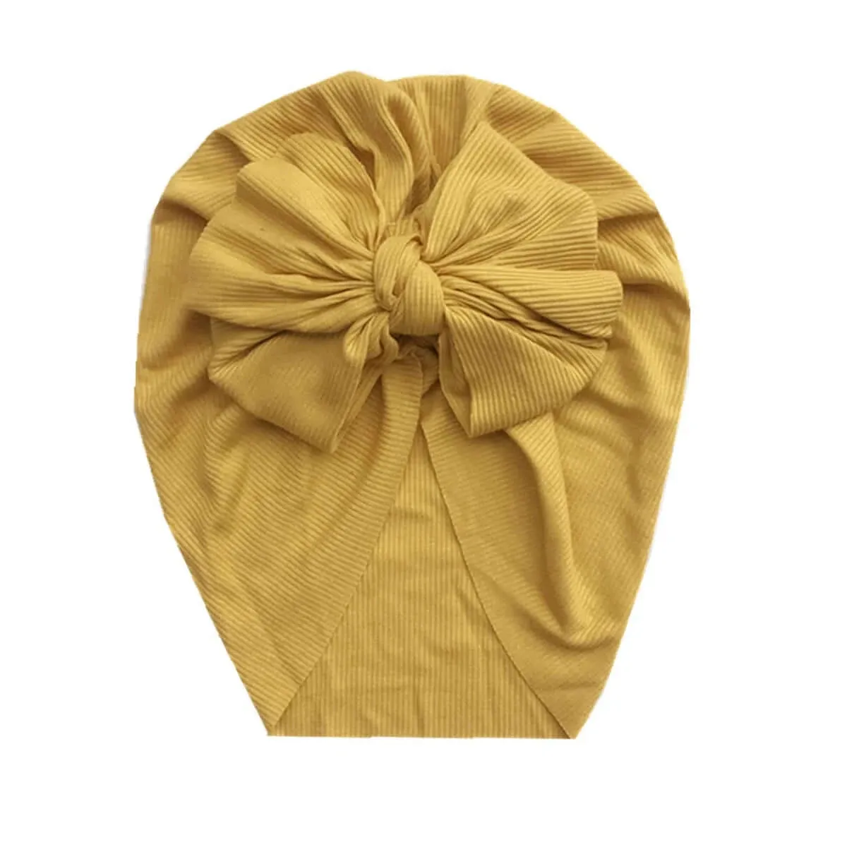 Ribbed Baby Bow Turban