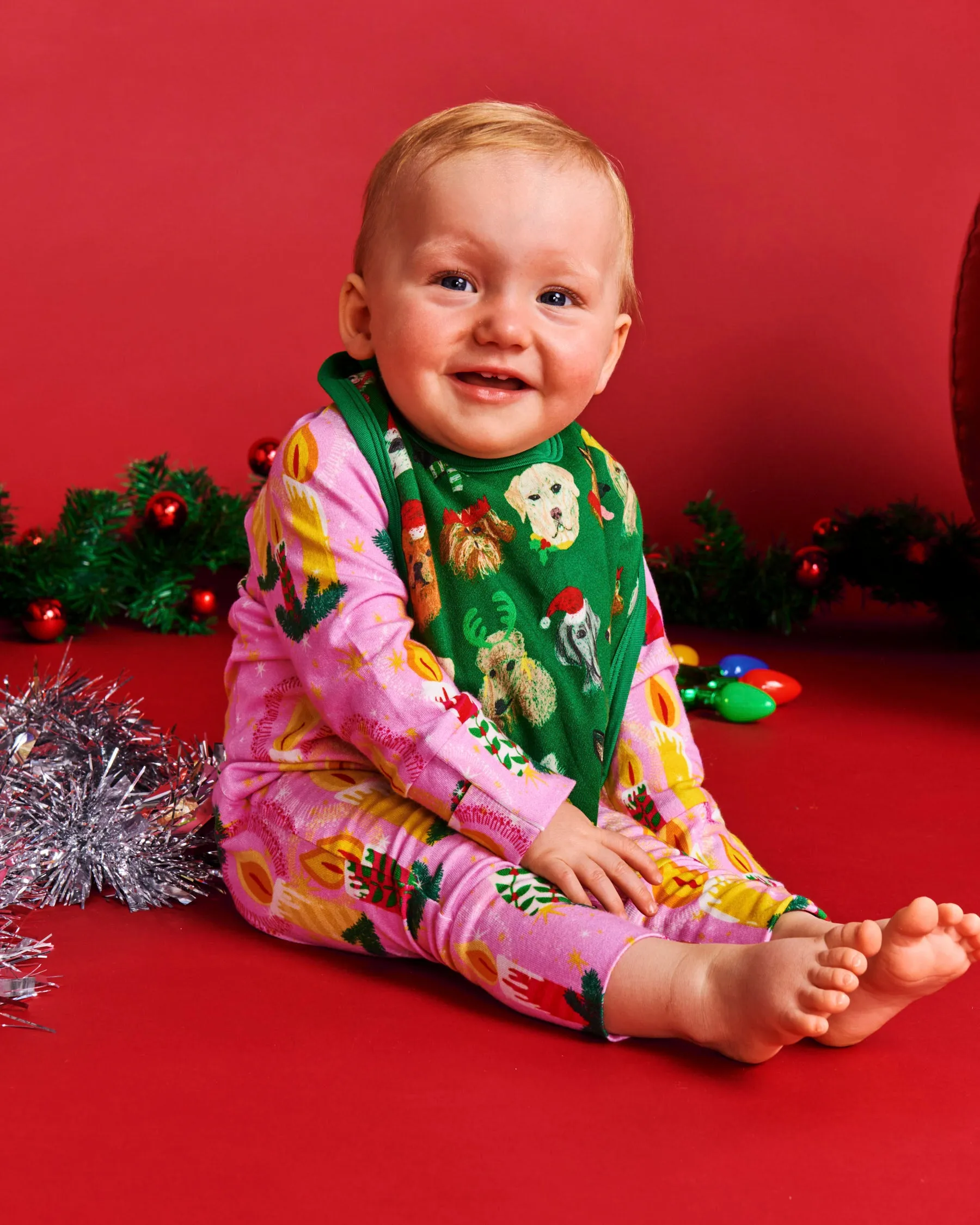 Santa's Little Helper Organic Cotton Bib