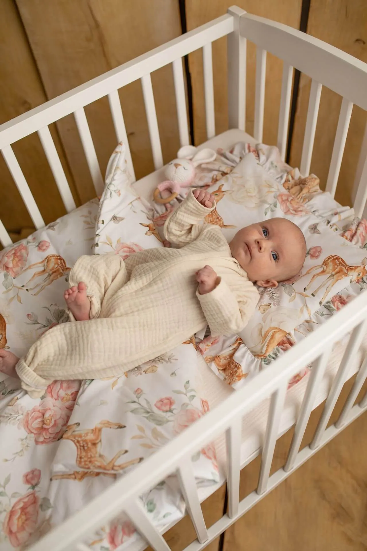Soft GOTS Organic Cotton Muslin Rompers, Zip Up - Vanilla (0-12 months)