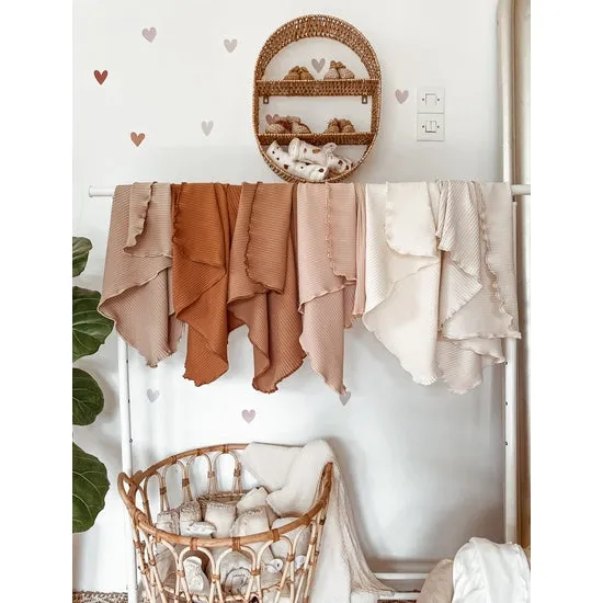 Soft Ribbed Swaddle Blanket