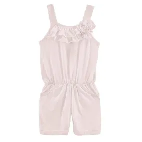 Solid Bamboo Flower Romper with Pockets - Baby Rose (SP21)