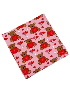 Stretch Swaddle Blanket, Valentine Bear Pink