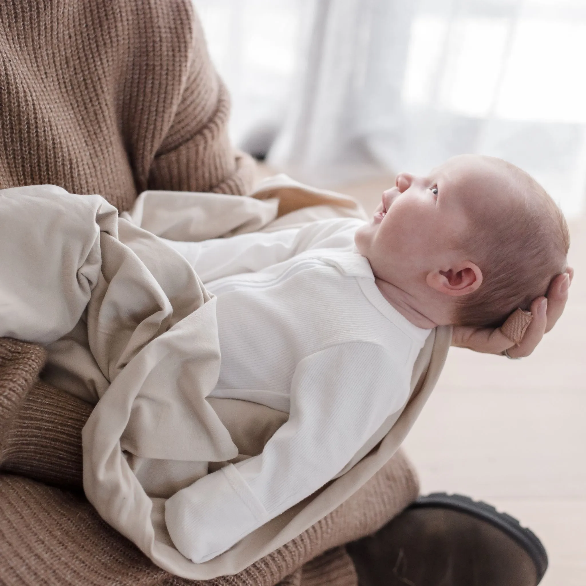 Stretchy Swaddle Baby Wrap - Oat