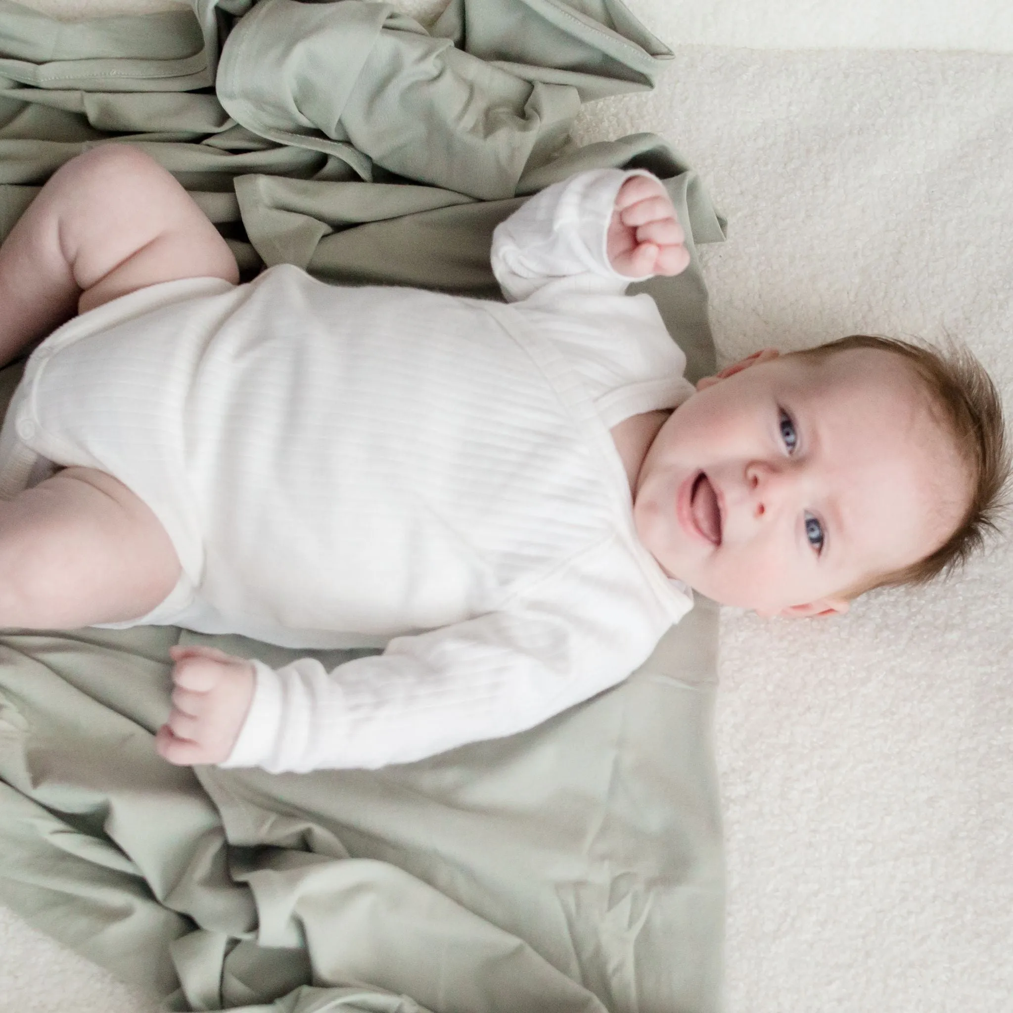Stretchy Swaddle Baby Wrap - Sage Green