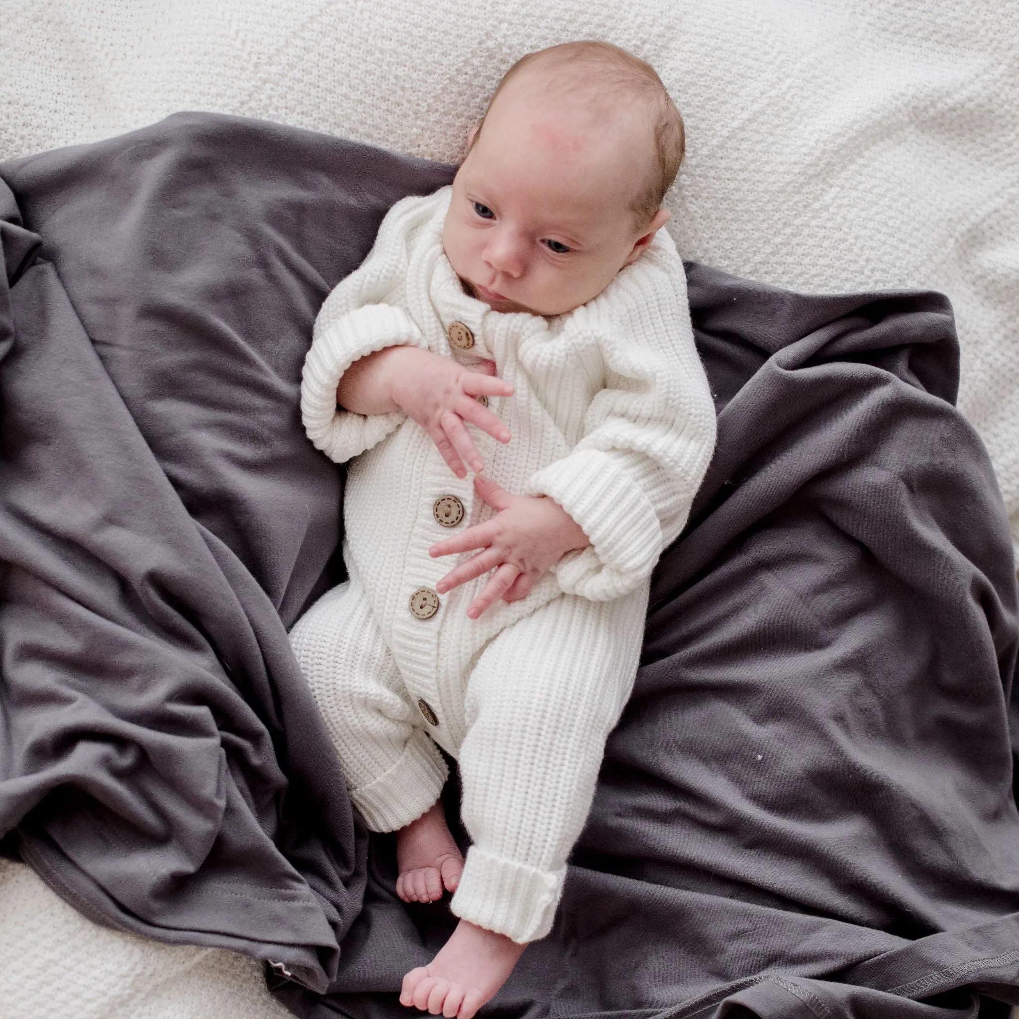 Stretchy Swaddle Baby Wrap - Storm Grey