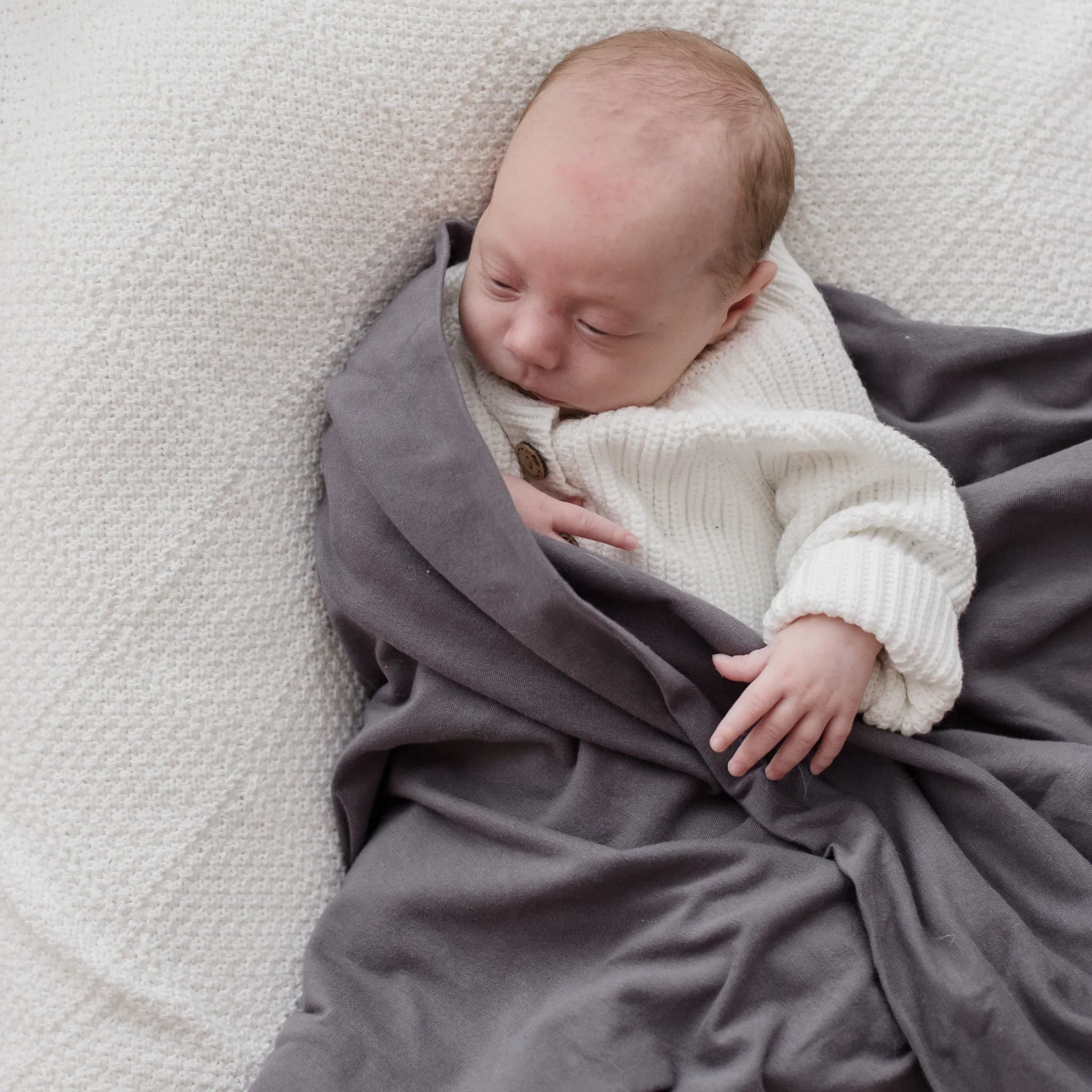 Stretchy Swaddle Baby Wrap - Storm Grey
