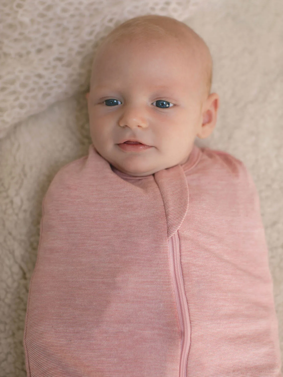 SuperSwaddle™ | Merino   Organic Cotton Baby Zip Swaddle