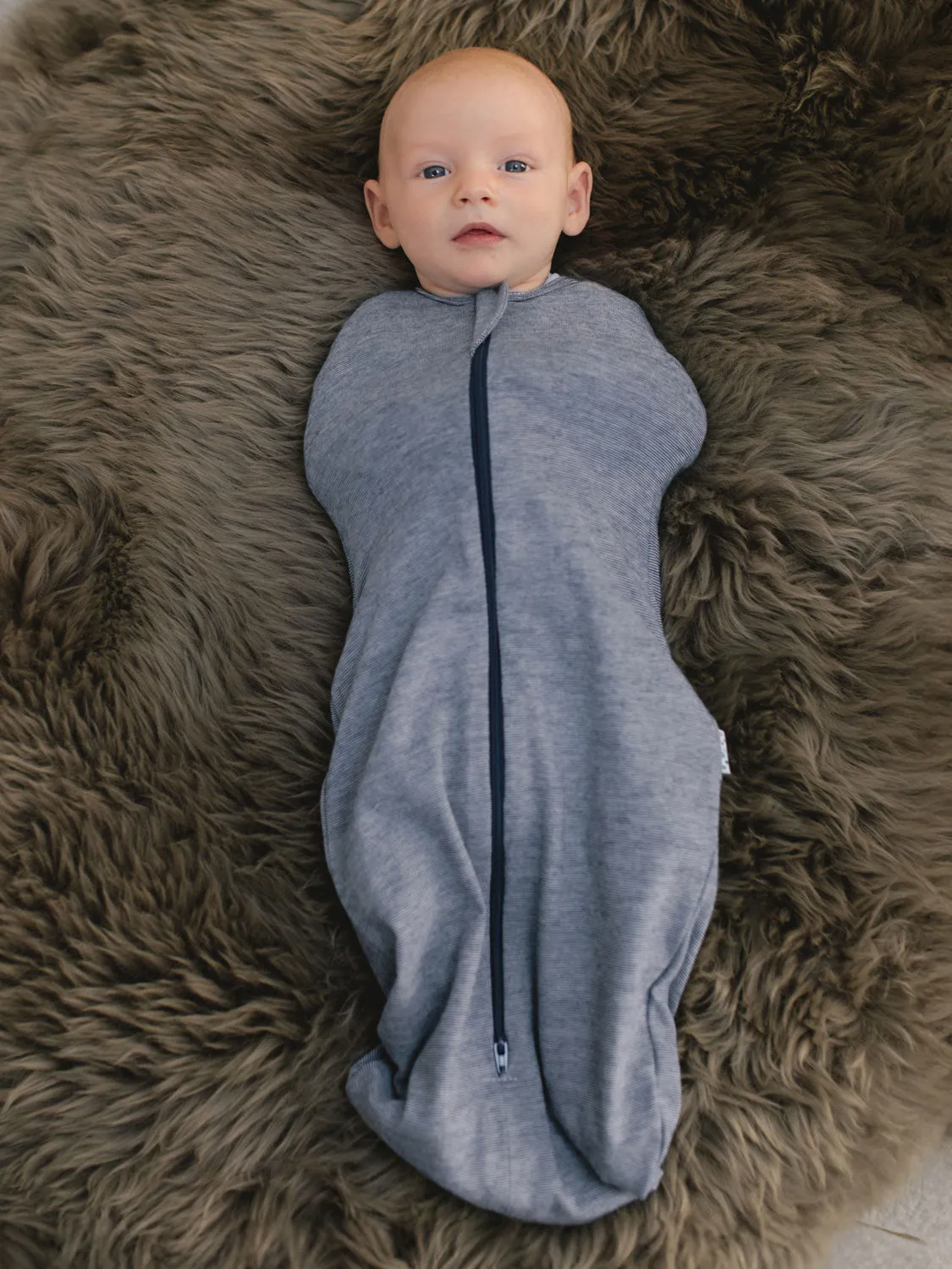 SuperSwaddle™ | Merino   Organic Cotton Baby Zip Swaddle