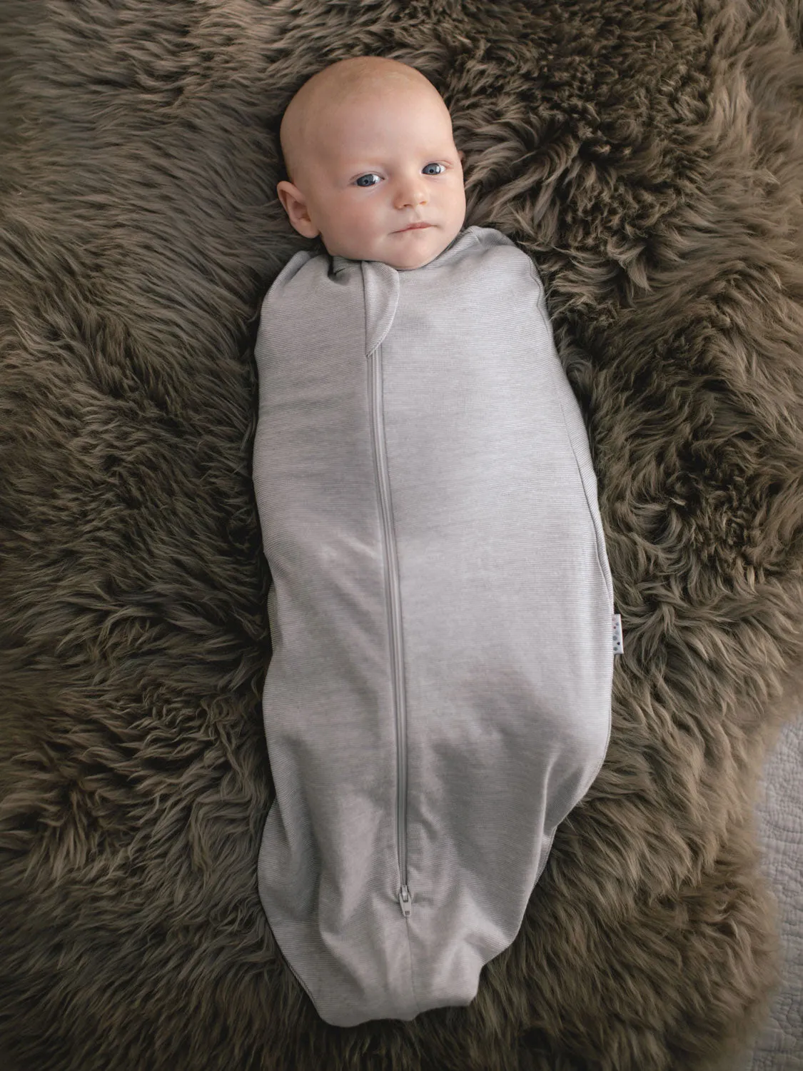 SuperSwaddle™ | Merino   Organic Cotton Baby Zip Swaddle