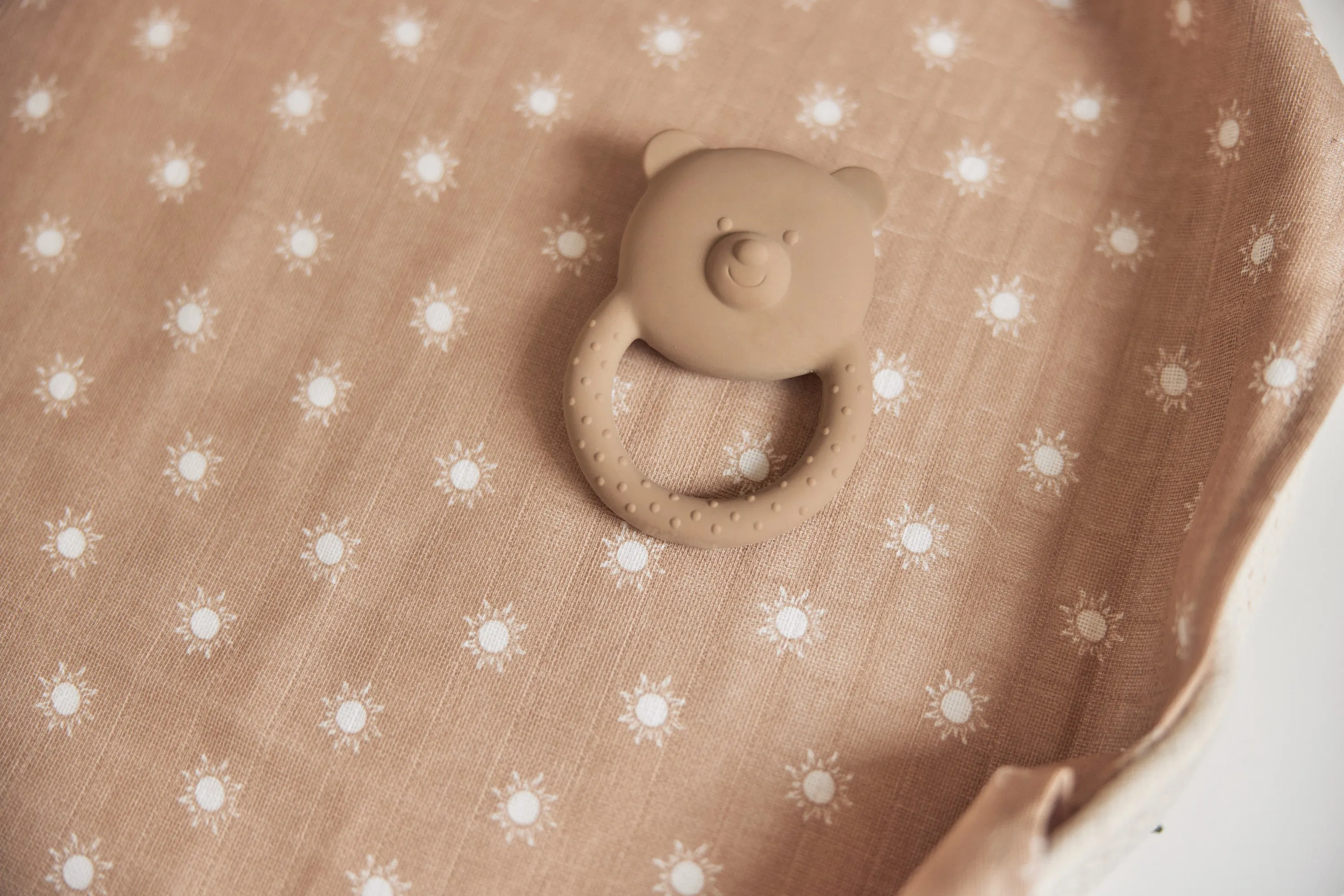 Swaddle Muslin 115x115cm Sun - Biscuit - GOTS
