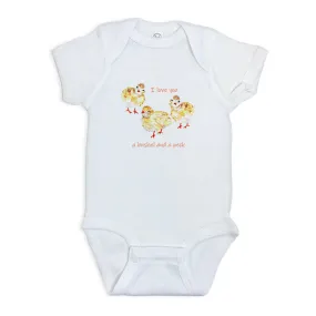 Three Baby Chicks with Quote Onesie