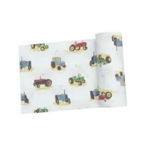 Vintage Tractors Swaddle Blanket
