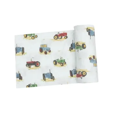 Vintage Tractors Swaddle Blanket