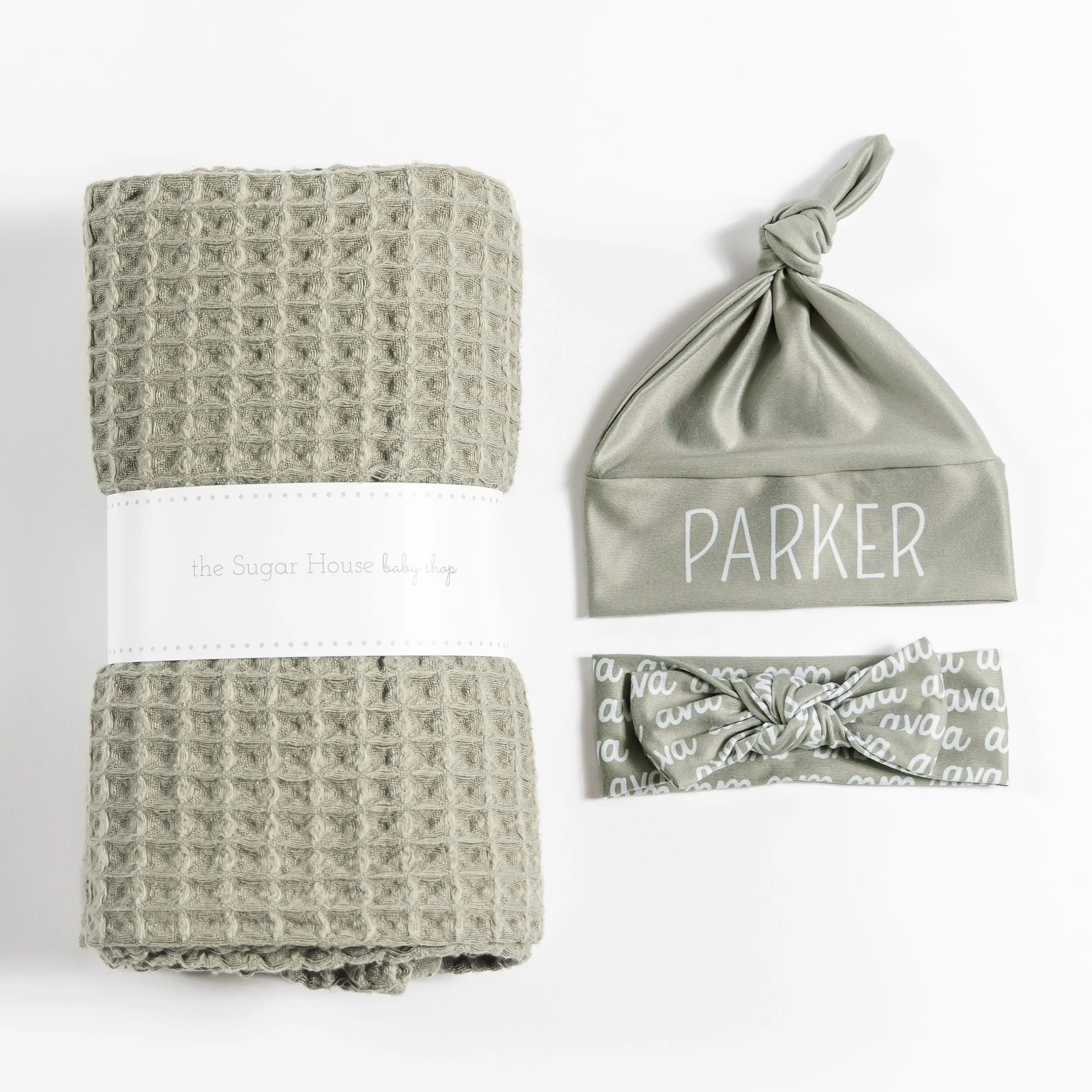 Waffle Blanket Set - Aspen